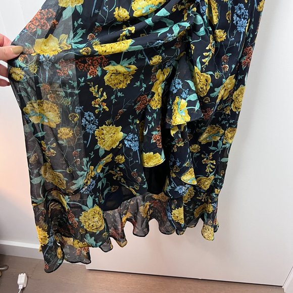 Lucy Paris Asymmetrical Floral Midi Dress - Picture 5 of 7